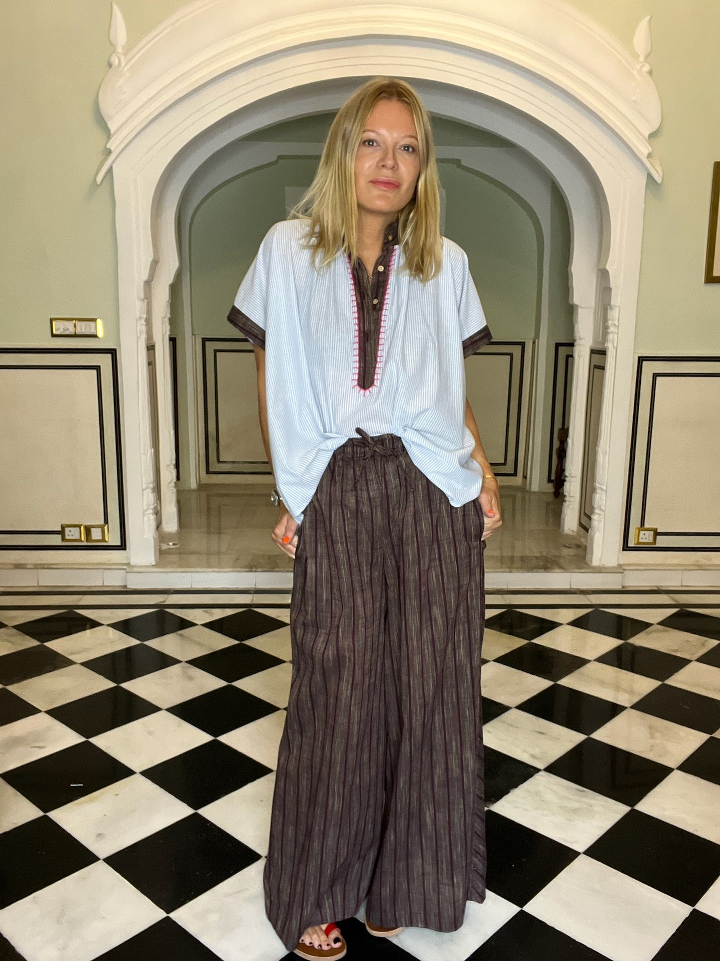 PANTALON DISCO PRUNE