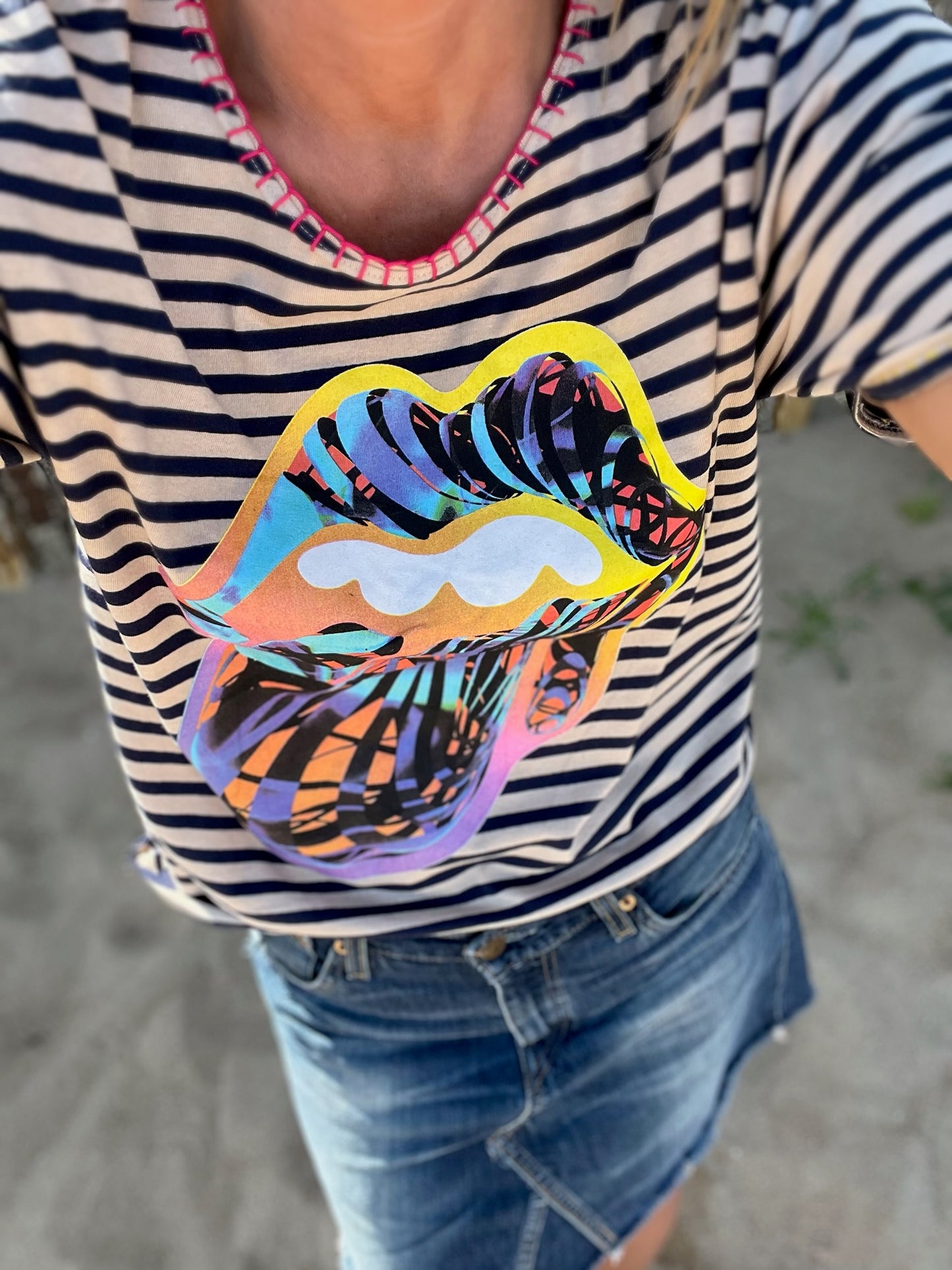 T- SHIRT ROLLING STONES // RAINBOW