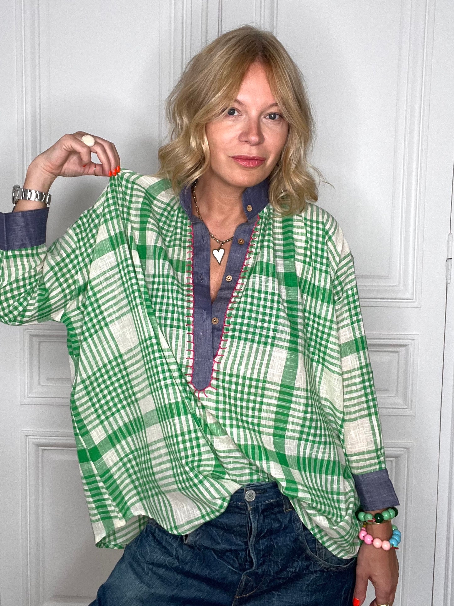 CHEMISE FOLK POPPY
