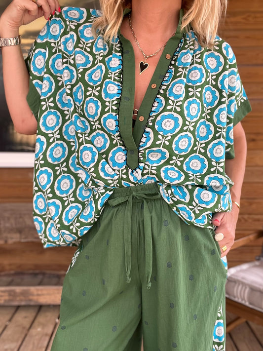 CHEMISE POP FLOWER