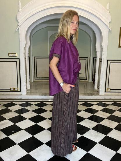 PANTALON DISCO PRUNE