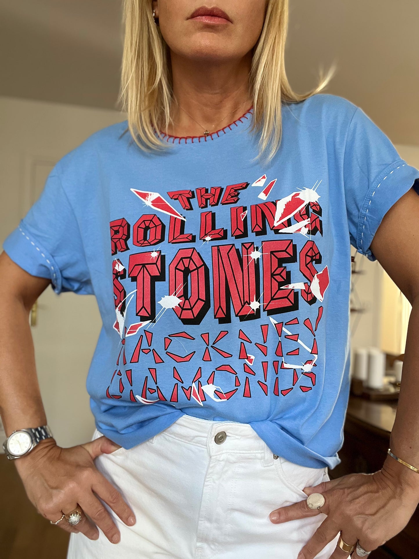 T- SHIRT ROLLING STONES // LIGHT BLUE