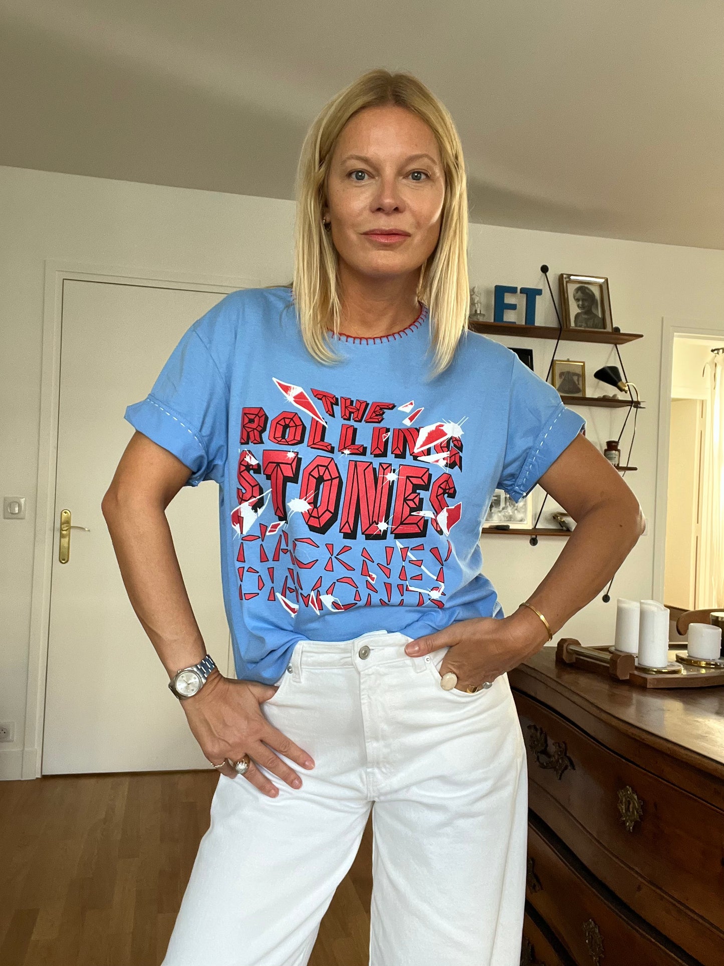 T- SHIRT ROLLING STONES // LIGHT BLUE