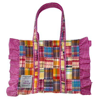 Large Patchwork // Pink shopping bag