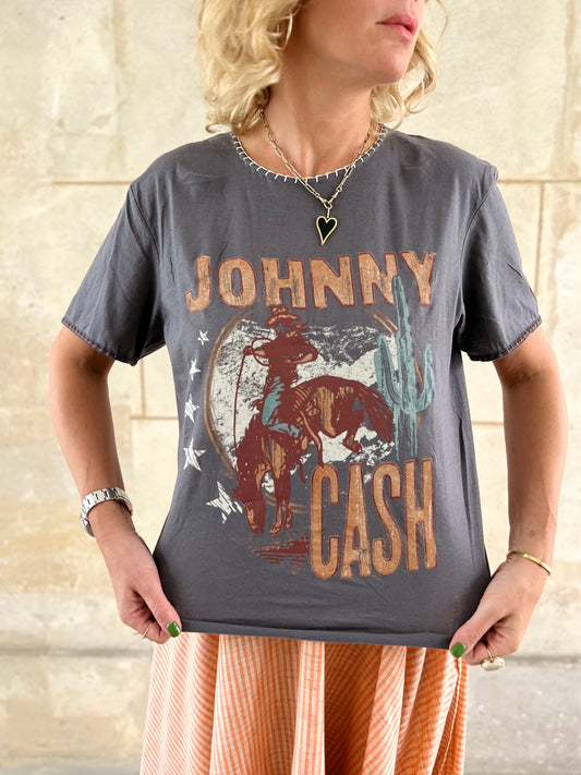 T- SHIRT JOHNNY CASH // COW-BOY
