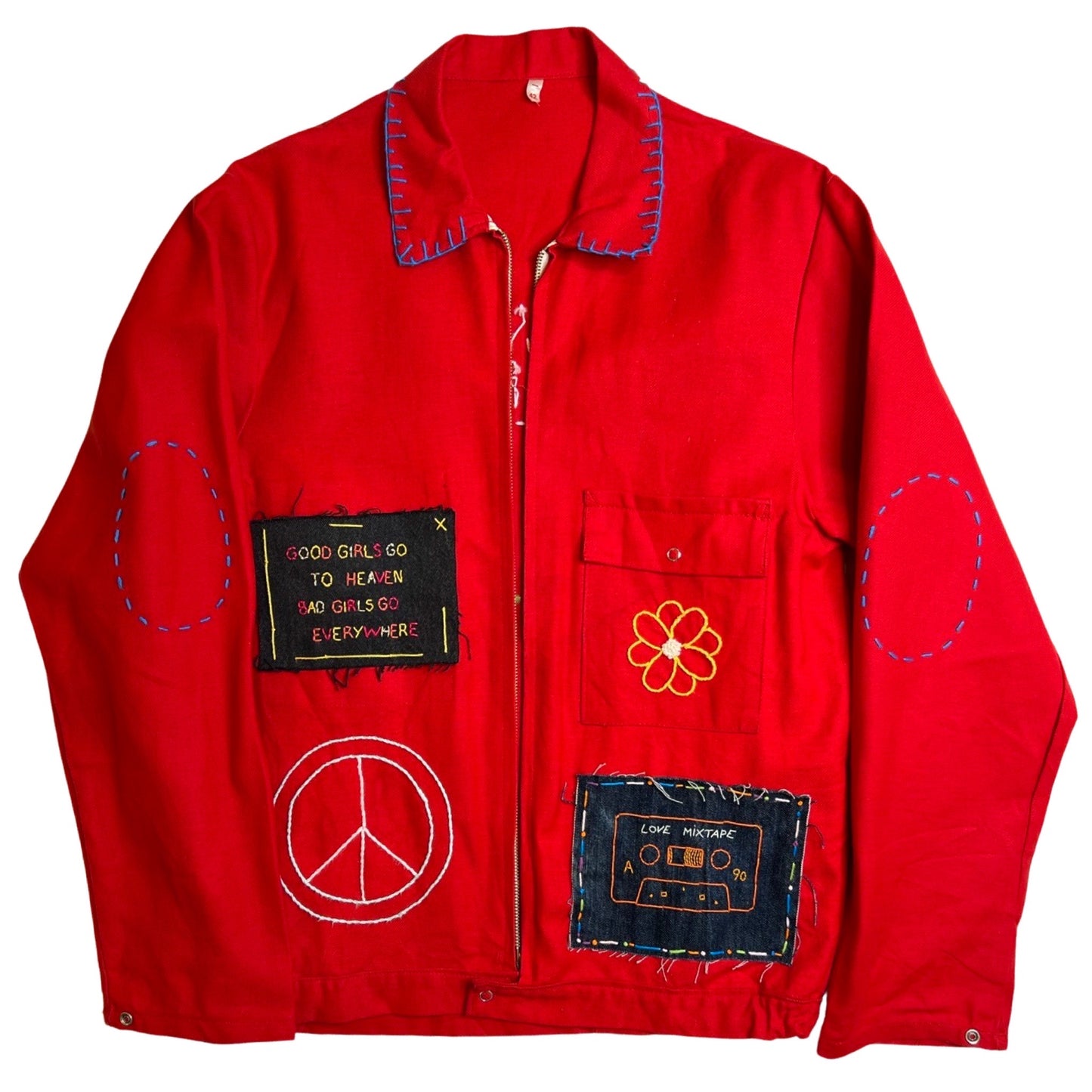 Red work jacket