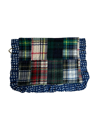 Froufrou // Blue Checks shopping bags